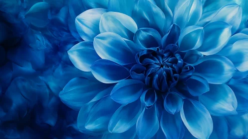 Close-up digital rendering of blue dahlia flower petals.