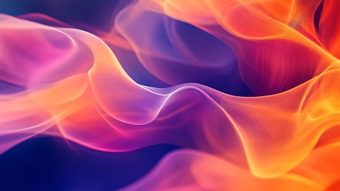 Luminous Fluid Waves: Abstract Digital Gradient Flow