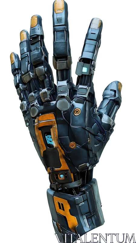 Cybernetic prosthetic hand with segmented alloy plating