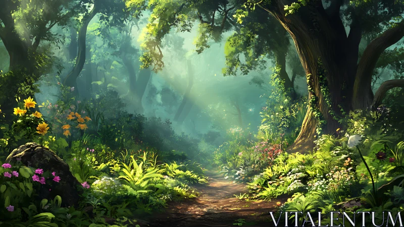 Luminescent Forest Cathedral Beckons Wanderers Into Enchanted Woodland Depths