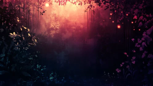 Luminous Garden Portal Awakens in Twilight Mists