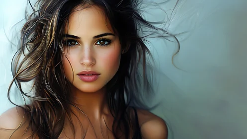 Storm-tossed gaze carves quiet electricity into soft light