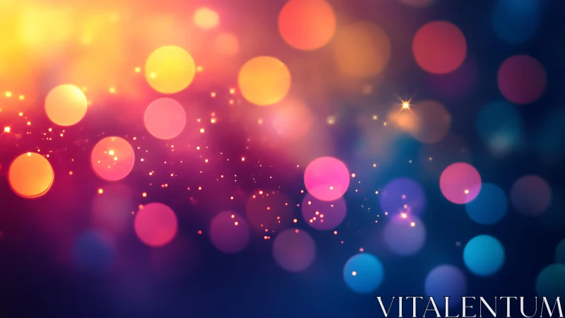 Vibrant abstract bokeh lights in colorful dreamy digital art.