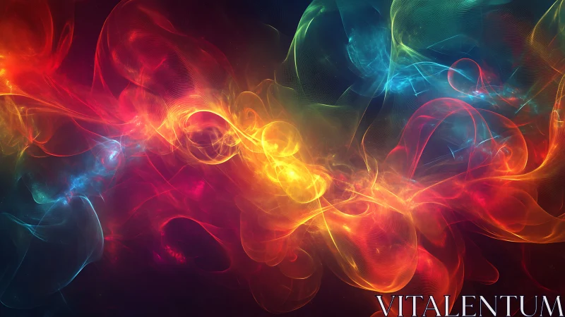 Multispectral plasma waveforms in luminous flowing nebula field