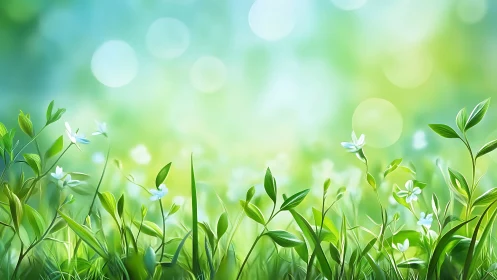 Soft-Focus Spring Garden Composition with Bokeh Depth.