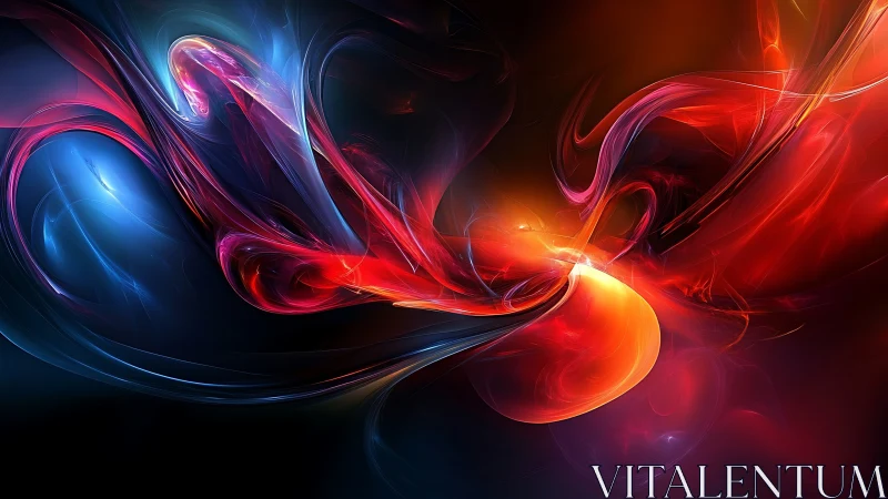 Vibrant energy waves swirl through cosmic abstract light