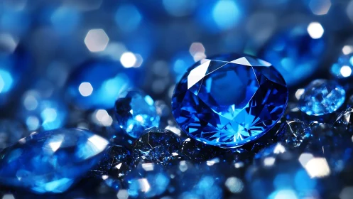 Midnight sapphires conduct a luminous symphony of facets