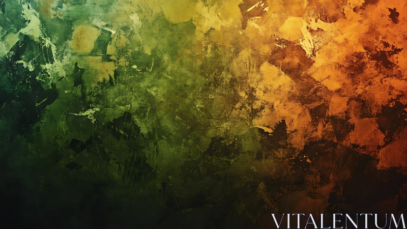 Glowing green and amber abstract blends with cozy depth.