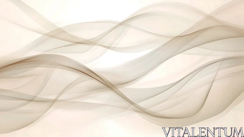 Minimalist beige waveforms in layered abstract composition.