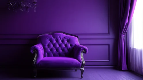 Velvet throne in ultraviolet silence, basking by sheer light.