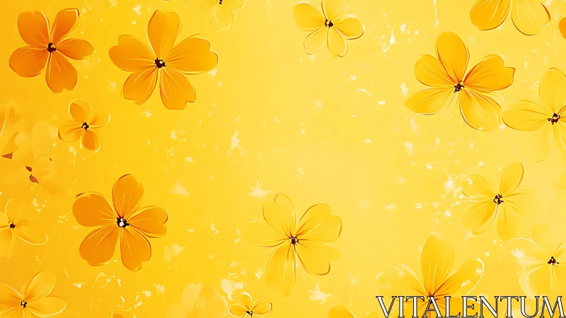 Sunshine Petals Dance Across Golden Canvas