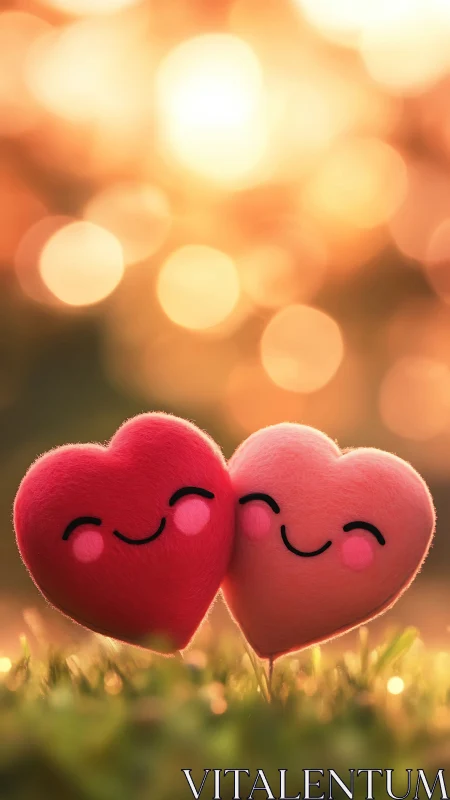 Two Happy Hearts Sharing a Warm Moment.