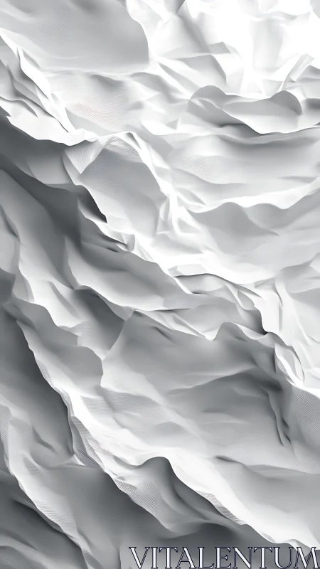 Whispering White Folds Over Imaginary Glacier Valleys.