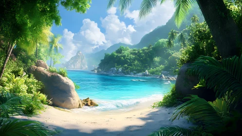 Lagoon Sanctuary: Where Emerald Jungle Embraces Turquoise Paradise.