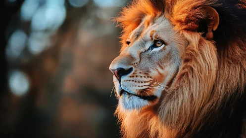 Sunset brushes a lion&rsquo;s mane into molten, regal firelight