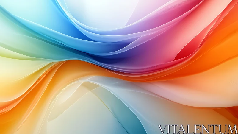 Layered multicolor abstract waves with soft gradients.