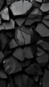 Midnight slate shards quietly tessellate into jagged order