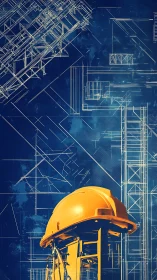 Yellow Sentinel: Engineering Dreams on Blueprint Canvas.