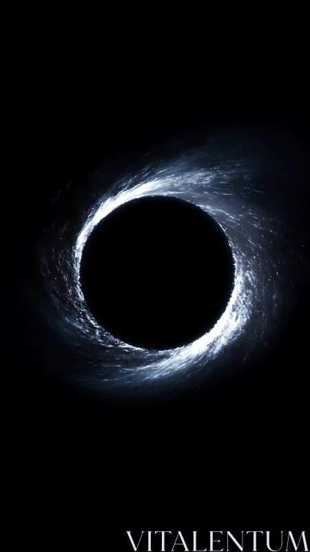 Gentle whirl of starlight around a silent black circle.