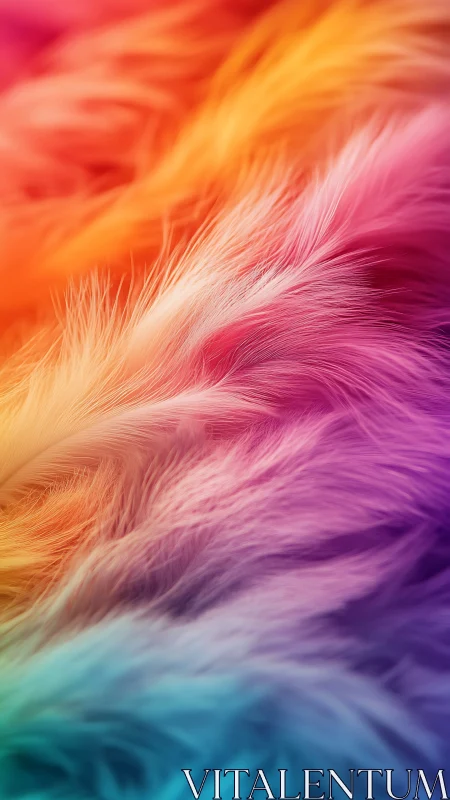 Macro study of iridescent synthetic fur in radial gradient lighting