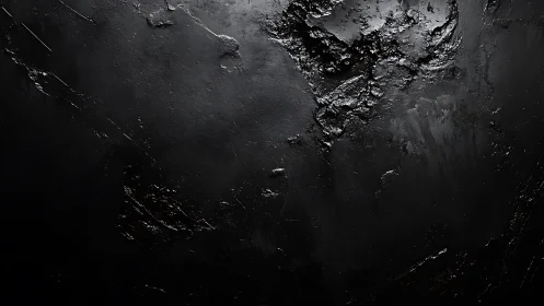 Textured black abstract surface with glossy streaked highlights.