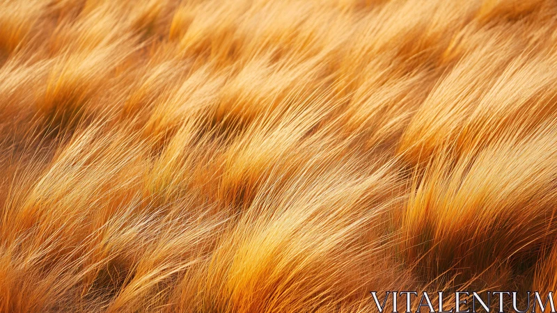 Golden wild grass swaying in sunlight, close-up nature abstract.