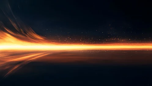 Cosmic Light Beam Through Space