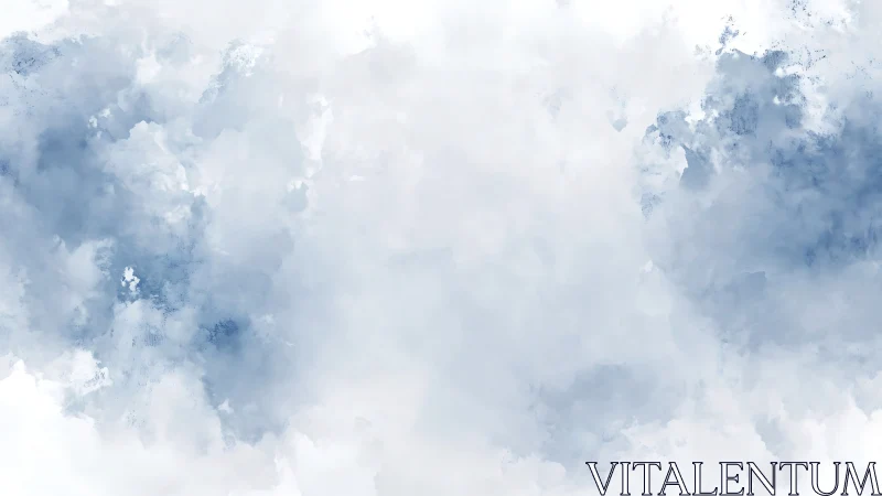 Aqueous diffusion field with layered blue-gray cloudforms.