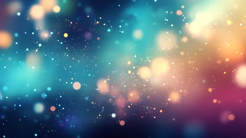 Dreamy pastel lights drifting through a soft night sky.