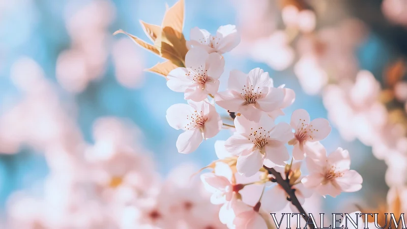 Delicate Spring Blossoms Bathed in Soft Daylight