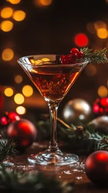 Festive Holiday Cocktail Glows with Warmth and Cheer