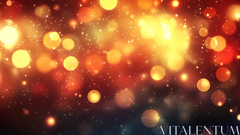 Defocused warm bokeh field shows layered luminous blur gradients