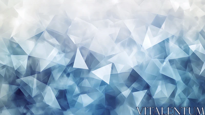 Cool blue geometric polygon background with light gradients.
