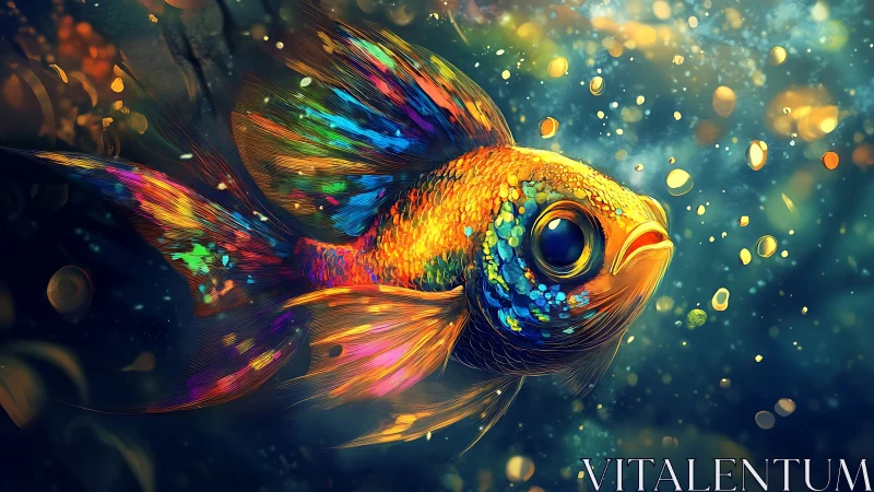 Glitter-scaled dreamfish drifts through galaxies of bubbles