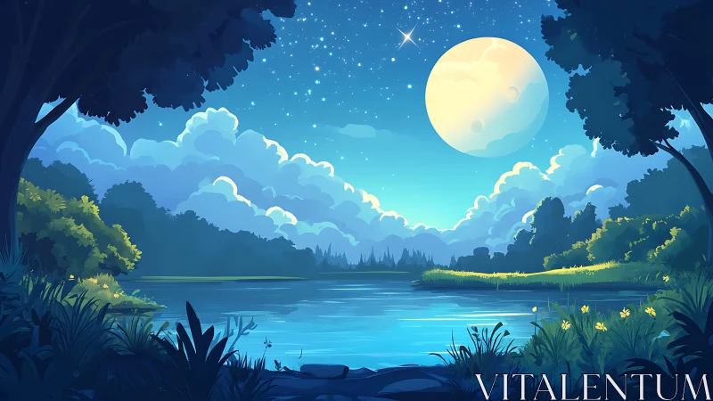 Moonlit Sanctuary Where Nocturnal Dreams Bloom Eternally