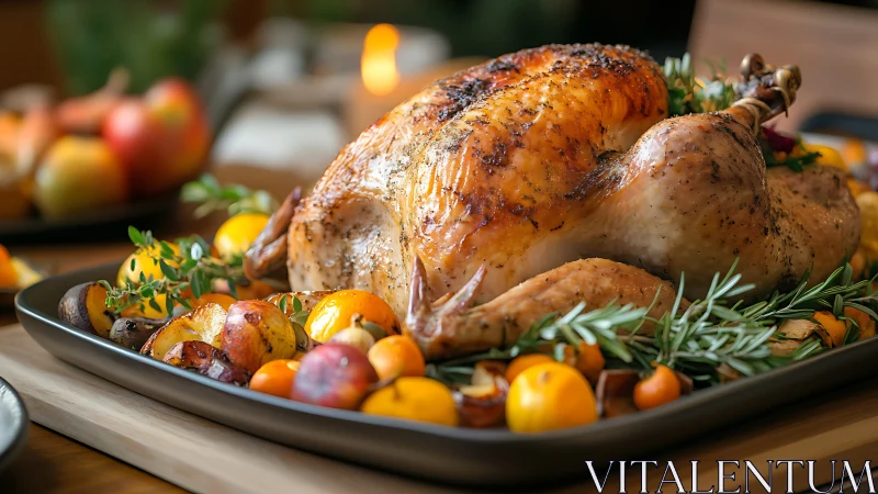 Golden-Roasted Poultry Centerpiece with Caramelized Root Vegetables.