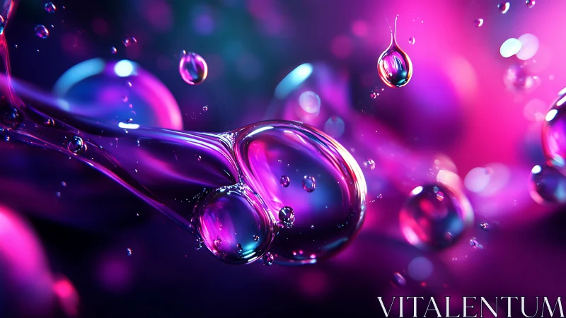 Neon Bubble Constellations in Electric Liquid Dreamspace.