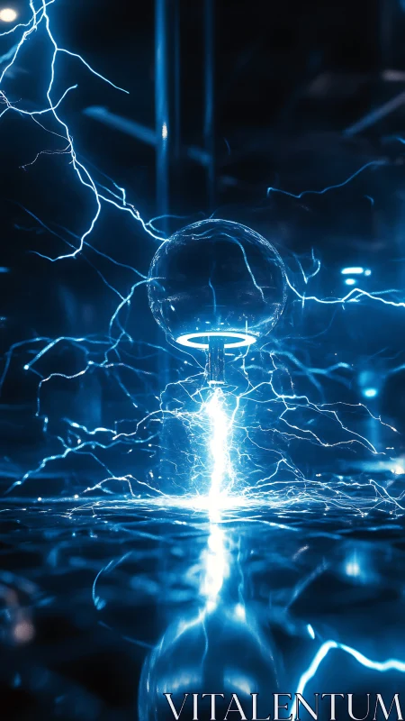 Cyberpunk plasma core with radial electric discharge composition.