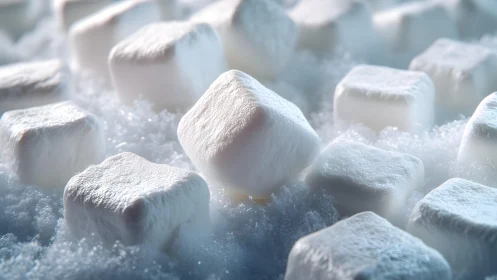 Fluffy Marshmallows Nestled in Sparkling Sugar.