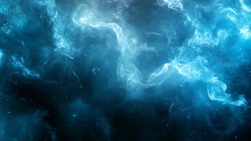 Nebula tide of ghostlight swirling through deep cosmic blue.