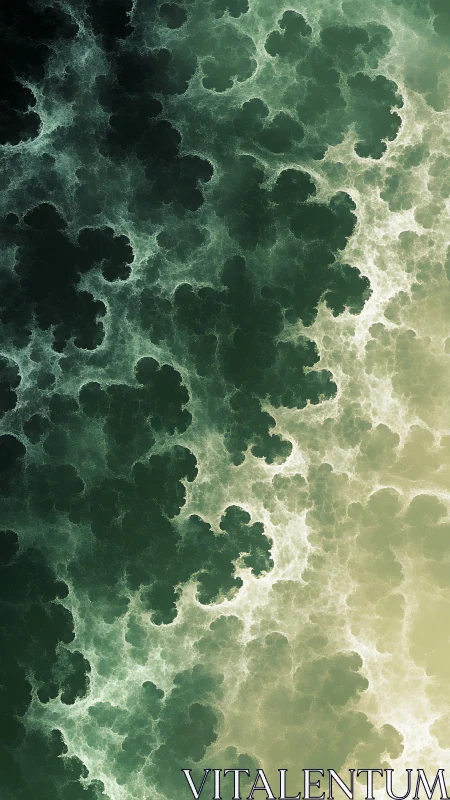 Fractal cloud formations render transitions from dark to light