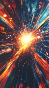 Stellar flare river bursting into neon cosmic velocity.