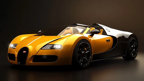 Sunburst roadster prowls the studio light with glossy swagger