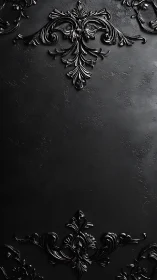 Dark ornamental scrollwork framing a quiet midnight space.