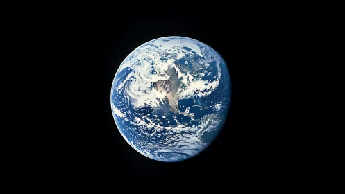 Gentle blue Earth floating like a shared home in space.