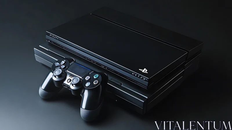 PlayStation 4 Console with DualShock Controller Setup.