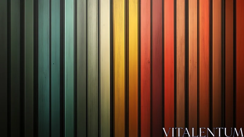 Vertical color panels transition from cool teal to warm amber tones.