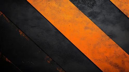 Industrial Safety Stripes Grunge Texture with Orange and Black.