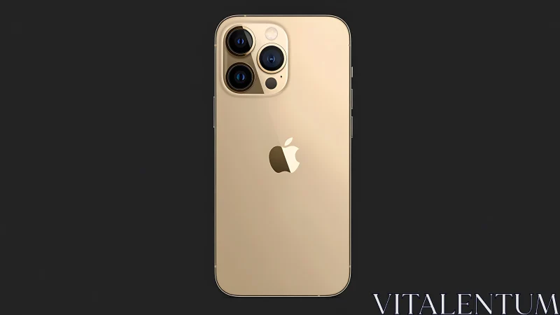 iPhone 12 Pro in gold showcases quad camera system.