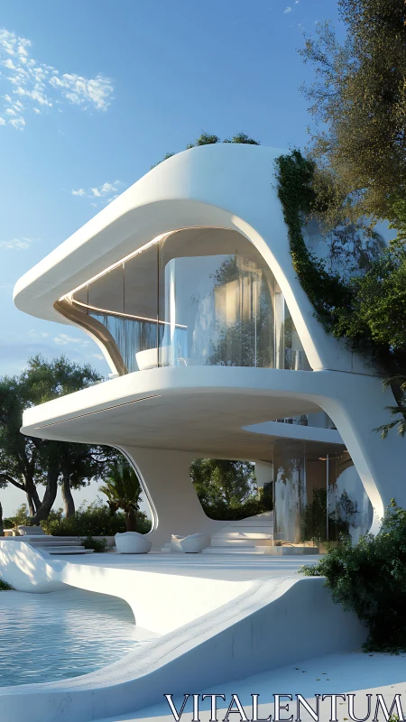 Contemporary Spiral Villa with Organic Curves.